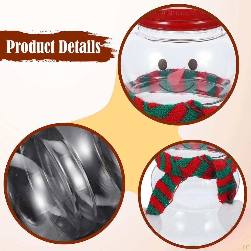 8 Christmas Bottles In The Shape of A , Glass Containers for Candy,