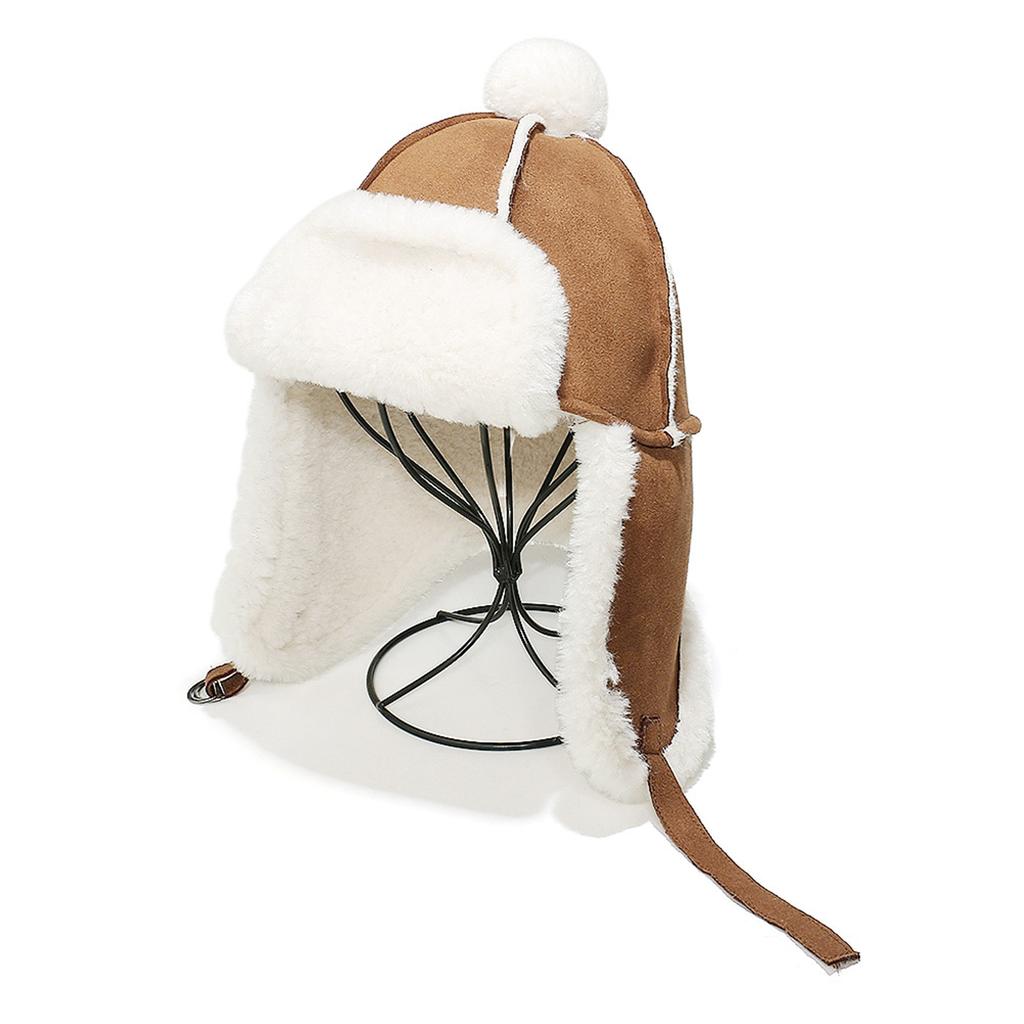 Men's And Women's Suede Plush Thick Warm Ski Hats