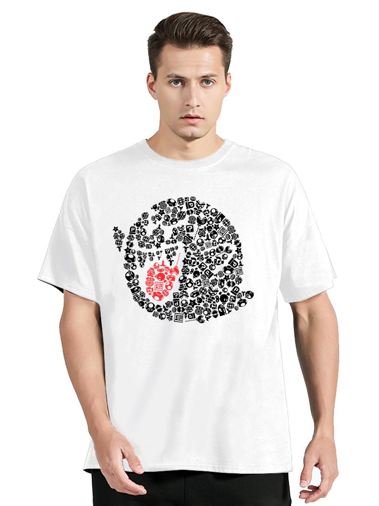 Funny Boo Portrait Graphic Cotton T-Shirt Summer O-Neck Design Tops Tees Oversized T Shirt Men's Clothing Streetwear Tshirt