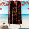 Golden Cosmic Fortune Vibes Print Beach Towel, Quick Drying, Suitable for Travel, Outdoor Sports, Jogging, the Beach and Swimming, Gift