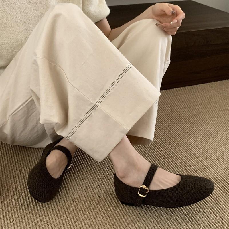 French retro leopard print light mouth flat-soled single shoes women's 2025 new models are not tired of feet with ballet Mary Jane shoes