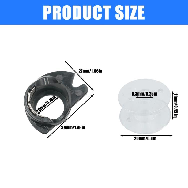 Set Bobina e Porta-bobina in Plastica per Macchina da Cucire, Pratico Porta-bobina Rotante per Navetta Domestica, Parti di Ricambio