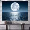 Starry Sky Moon Landscape Tapestry Room Aesthetic  Wall Hanging Art Background Cloth Bedroom Dormitory Home Decoration