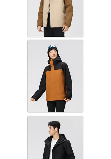 Custom Autumn/Winter Three-in-One Graphene Self-Heating Windbreaker with Embroidery