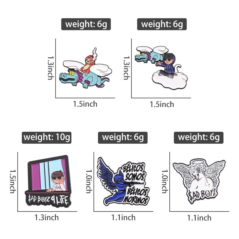 BELICOS SOMOS Retro Mexican Hat Pin Enamel Pin Sloth Boy BÉLICOS MORIMOS Badge Golf Cap Baseball Hat Clip Brooch Gift for Friend