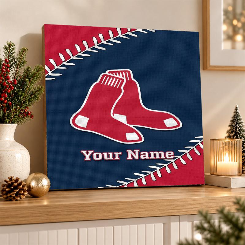 Boston Red Sox Custom Name Text 5D Diamond Painting Kit DIY Full Drill Diamond Art Decoration