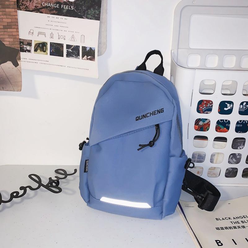 

Сумка кроссбоди мужская одноплечевая маленький рюкзак мужская нагрудная сумка женская для велоспорта спорта альпинизма мальчиков плоская легкая альпинистская сумка синий