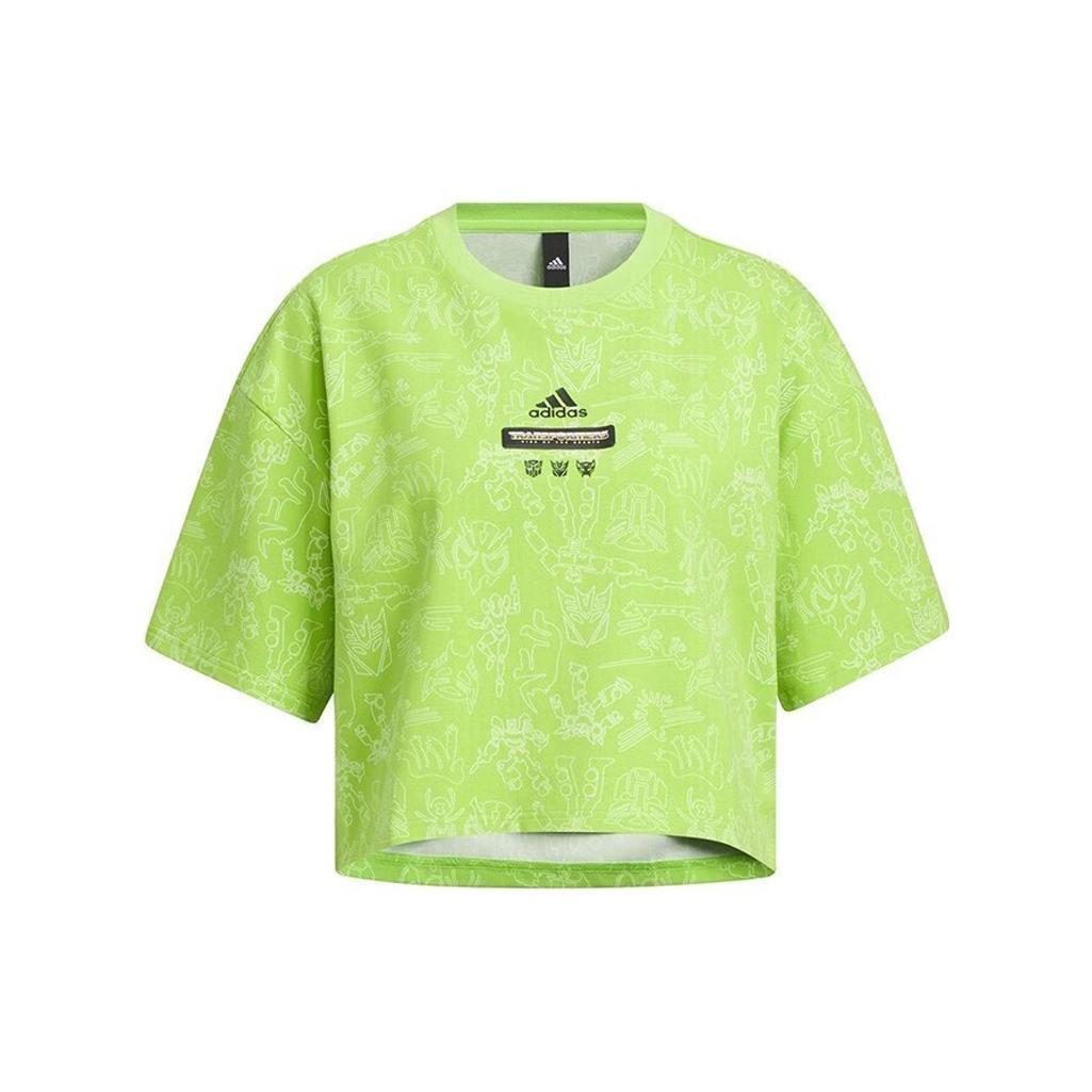 (WMNS) adidas x Transformers Cropped Tee  Green  Women s IK3476 XL