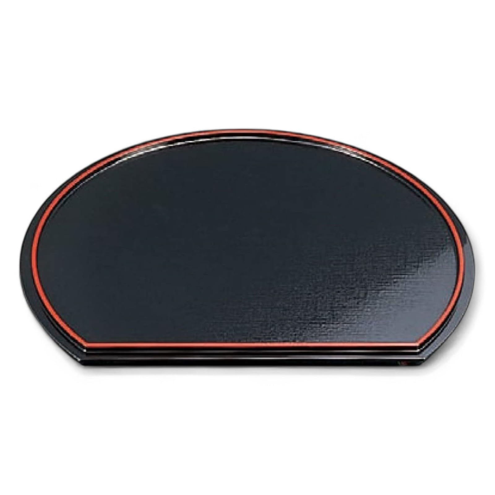 

Weave Tray Black with Red Top Red Lacquerware Made in Japan J-kitchens 3-shaku Half-Moon (Tray) / Rim, Black, 39cm, (ABS Resin),