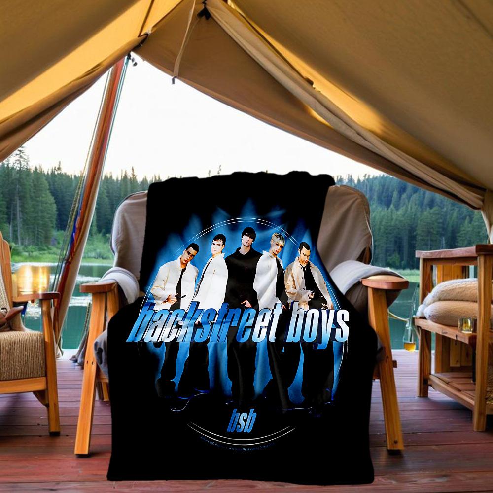 1pc Backstreet Boys Outdoor Blanket Lightweight Flannel, Soft & Warm, All-Season Use for Sofa, Outdoor, Camping, Living Room049