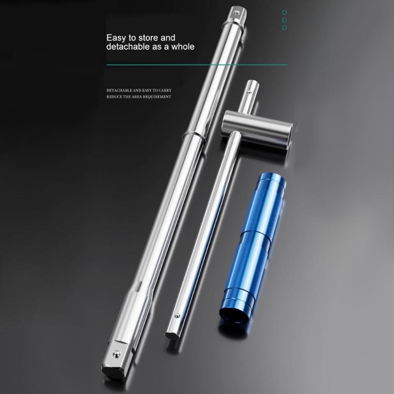 Multipurpose T Handle Hex Key Wrench with Sliding Handle Sleeves For Fastener Rotation In Furniture Assembly Home Repair