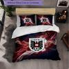 Austria Football Pattern 3 Pieces Bedding Set Soft Microfiber Duvet Cover with Pillow Cases for Bedroom