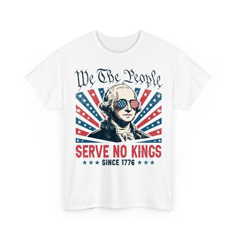 4th of July No King in USA 1776 Patriotic American Flag Men Unisex TShirt Unisex T-Shirt L