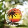 Elegant Rotating Wind Chime – Coconut Tree Sunset Design with 360° Hook, Perfect for Spring & Summer Balcony & Garden Decor