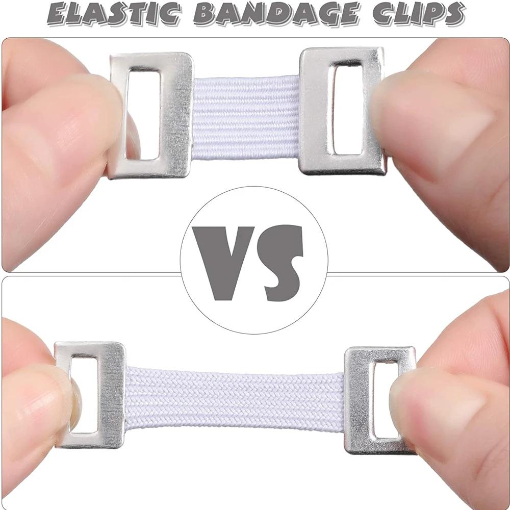 30Pcs Elastic Bandage Clips Metal Clasps Replaceable Fastener For Various Bandages Stretch Wrap Clips Secure Hold