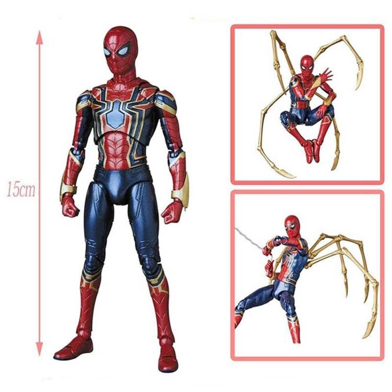 Avengers 4 Spiderman-Figur, Spielzeug, 15 cm große Actionfigur mit beweglichen Gelenken, perfekte Geschenke zum Geburtstag und Neujahr