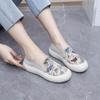 Spring and Summer Old Beijing Women's Loafers, Slip-on Thick-soled Lazy Shoes, Fashionable and Casual Soft-soled Fisherman Shoes