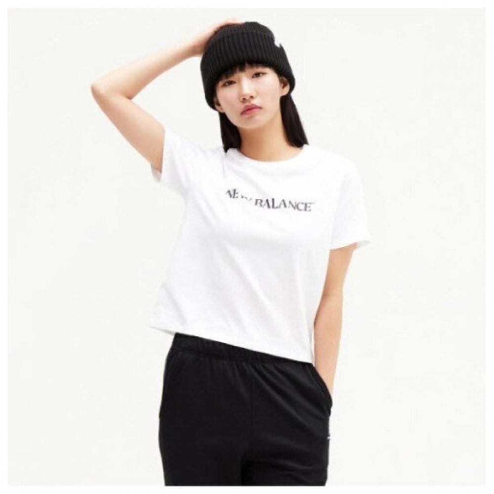 

New Balance Футболка Kqj Nbnee2w412 10 Женская базовая футболка с короткими рукавами Sta Sta White series/85