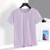 Women's Quick-Dry Ice Silk T-Shirt, Lightweight & Breathable, Casual Round Neck Short Sleeve