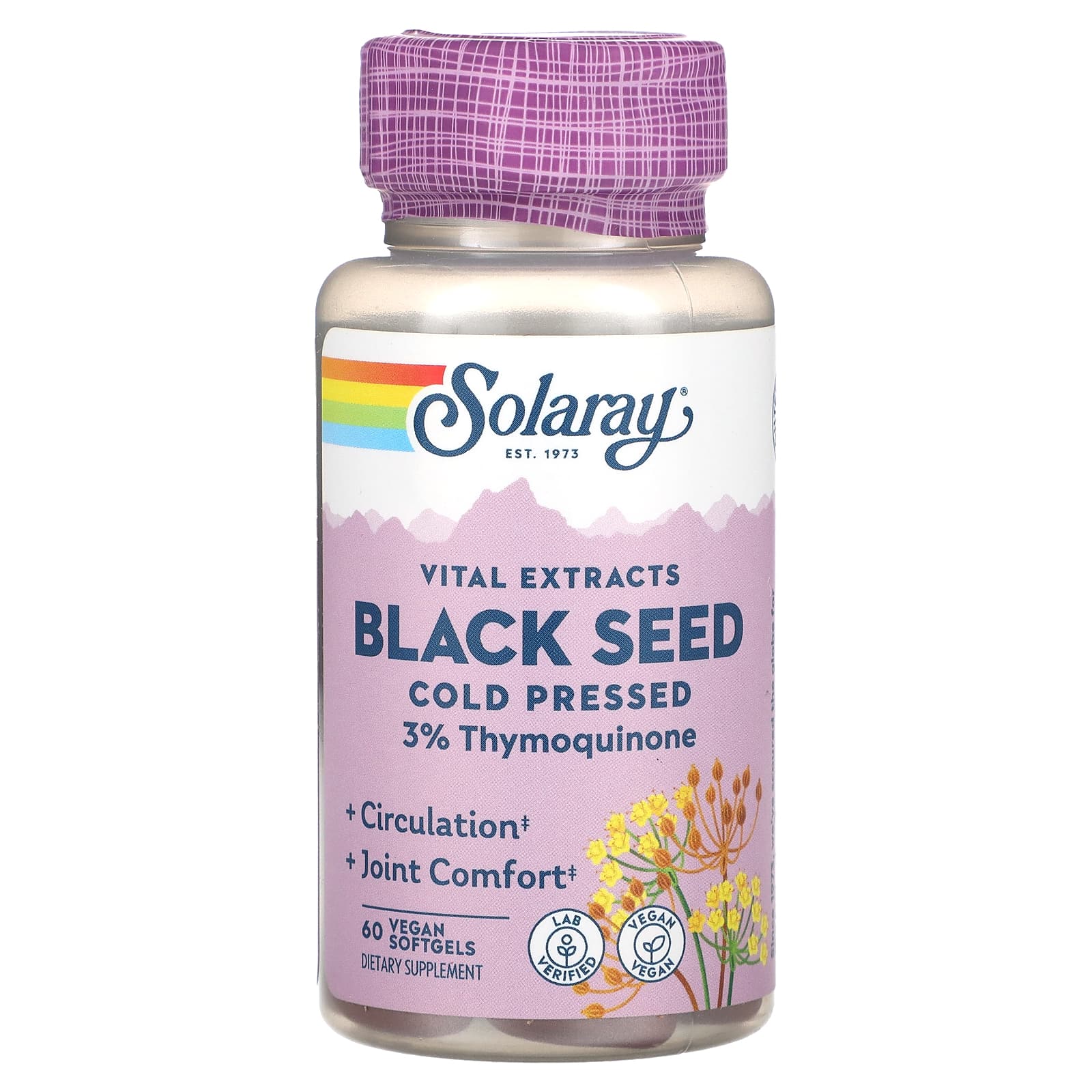 

Vital Extract, Black Seed, Cold Pressed, Vegan Softgels, 60 Count