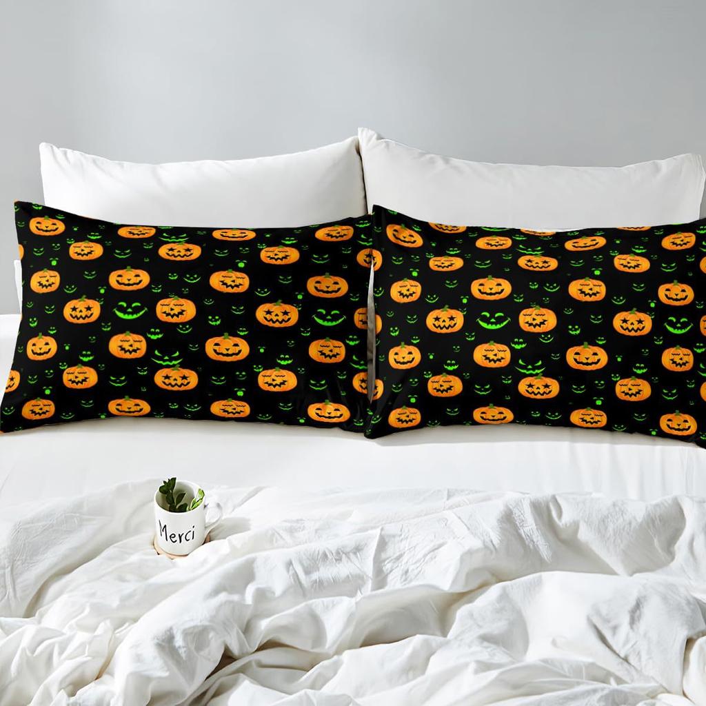 Halloween Theme Pattern Mattress Four-piece Bedding Set Bedroom Dormitory Bedding Decoration