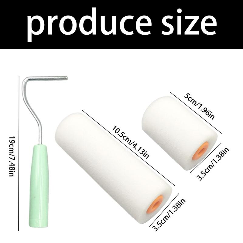High Density Sponge Roll Brush Thumb Paint Roller With Ergonomic Handle For Precise Control In Tight Space DIY Projects