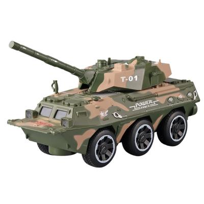 T01 Tanque Modelo de Veículo Blindado Brinquedo com Som e Luz - Brincadeira Realista, Ótimo Presente para Crianças, Seguro e Durável