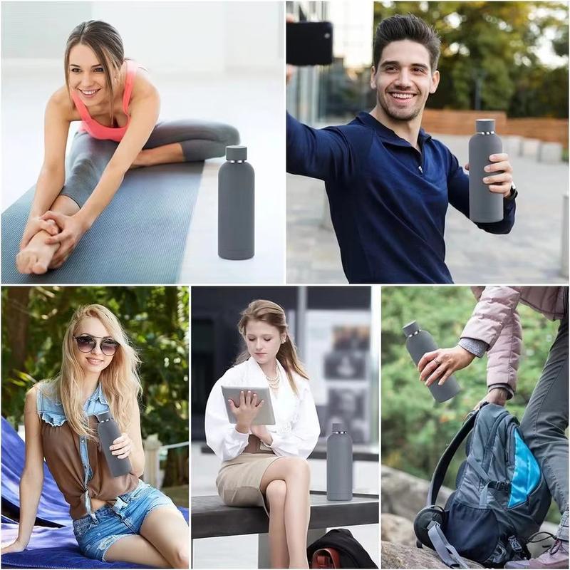 500ml Thermos Cup Small Mouth Water Bottle Stainless Steel Heat Retention 6-12H Portable Car Mug for Office Travel Outdoor Gym