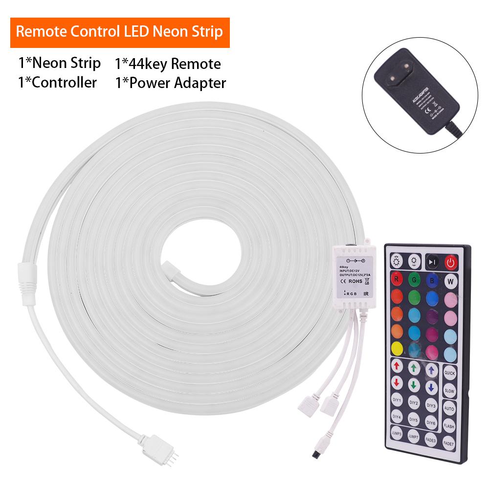 12V RGB LED Neon Light 6x12mm Flexible Strip Waterproof Silicone Lights 3535 96LED Tuya Wifi Smart Remote Control Dimmable Decor