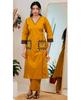 Party Wear Women Cotton Embroidered Kurta Pant Set Indian Bollywood Top Tunic Kurti Dress