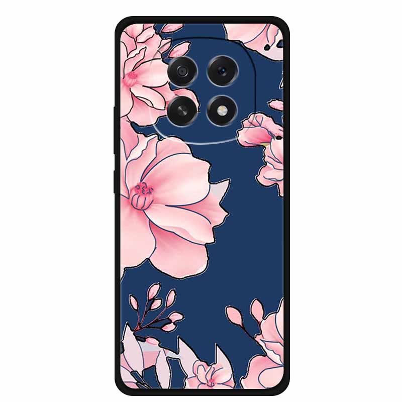 For Oppo A5 5G Phone Case 3D Relief Emboss Flowers Back Cover Black TPU Silicone Soft Case For Oppo A 5 PKQ110 Cases 6.7" Fundas