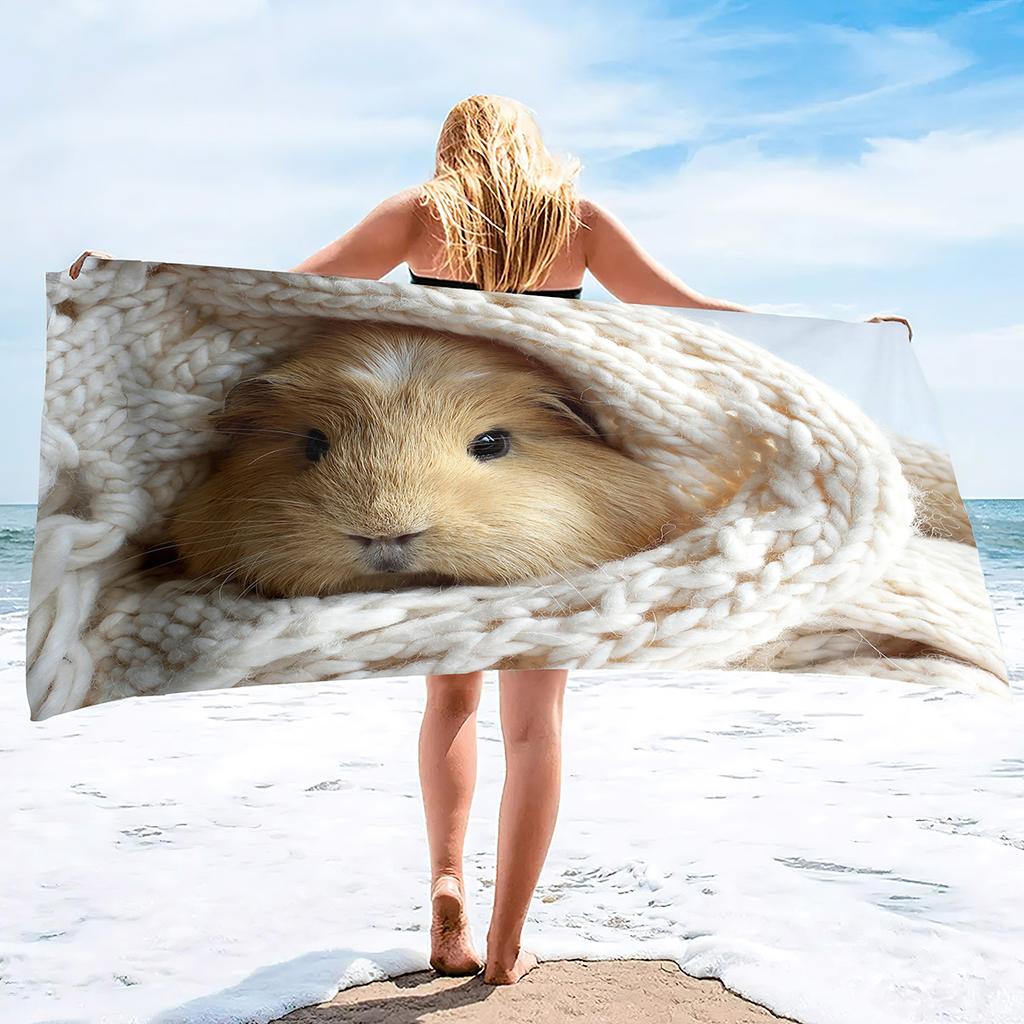 Meerschweinchen Super Weiches Strand-Schnelltrocknendes Badetuch Großes Saugfähiges Handtuch-Decke Geeignet für Outdoor-Reisen Camping Schwimmen