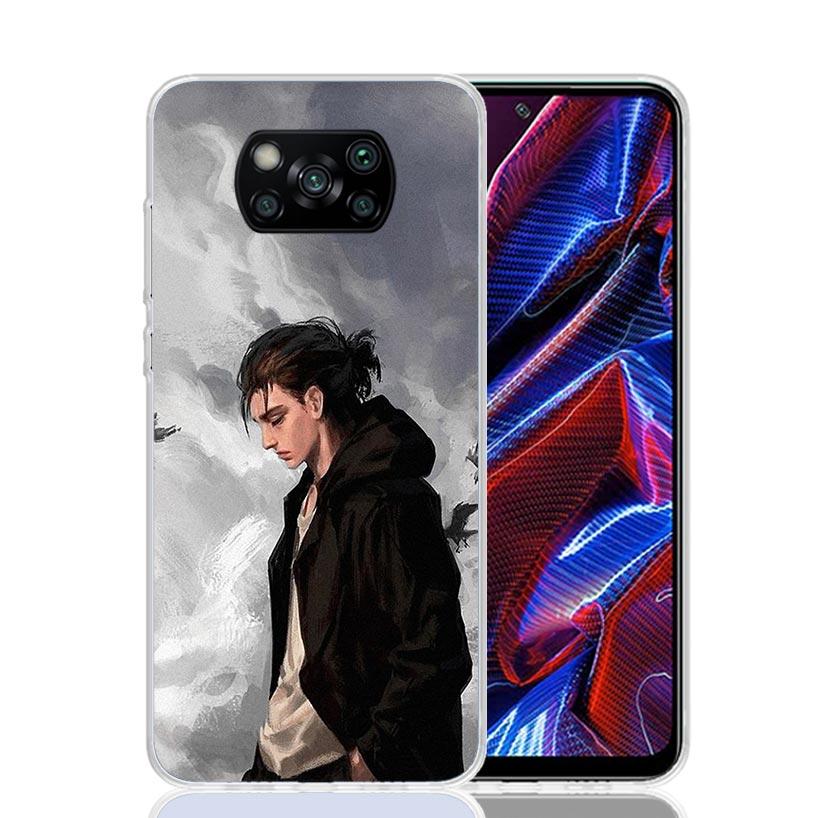 Attack-Titan Eren Phone Case For Xiaomi Poco X7 X6 X5 Pro F7 Ultra Redmi 15C 15 13 13C 12 12C 10 10A 10C 9 9A 9C 9T Cover Poco X
