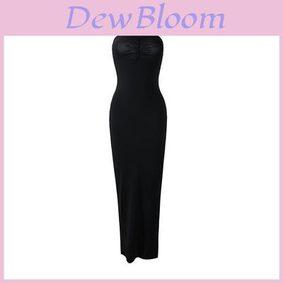 Sexy Bodycon Dress With Side Slit For Summer Casuals In Polyester And Elastane Fabric