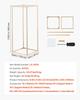 Wedding Flower Stand, 10PCS 60cm Column Flower Stand, Floral Stands with Acrylic Laminate, Gold Rectangular Floral Display Rack for Wedding, Party,