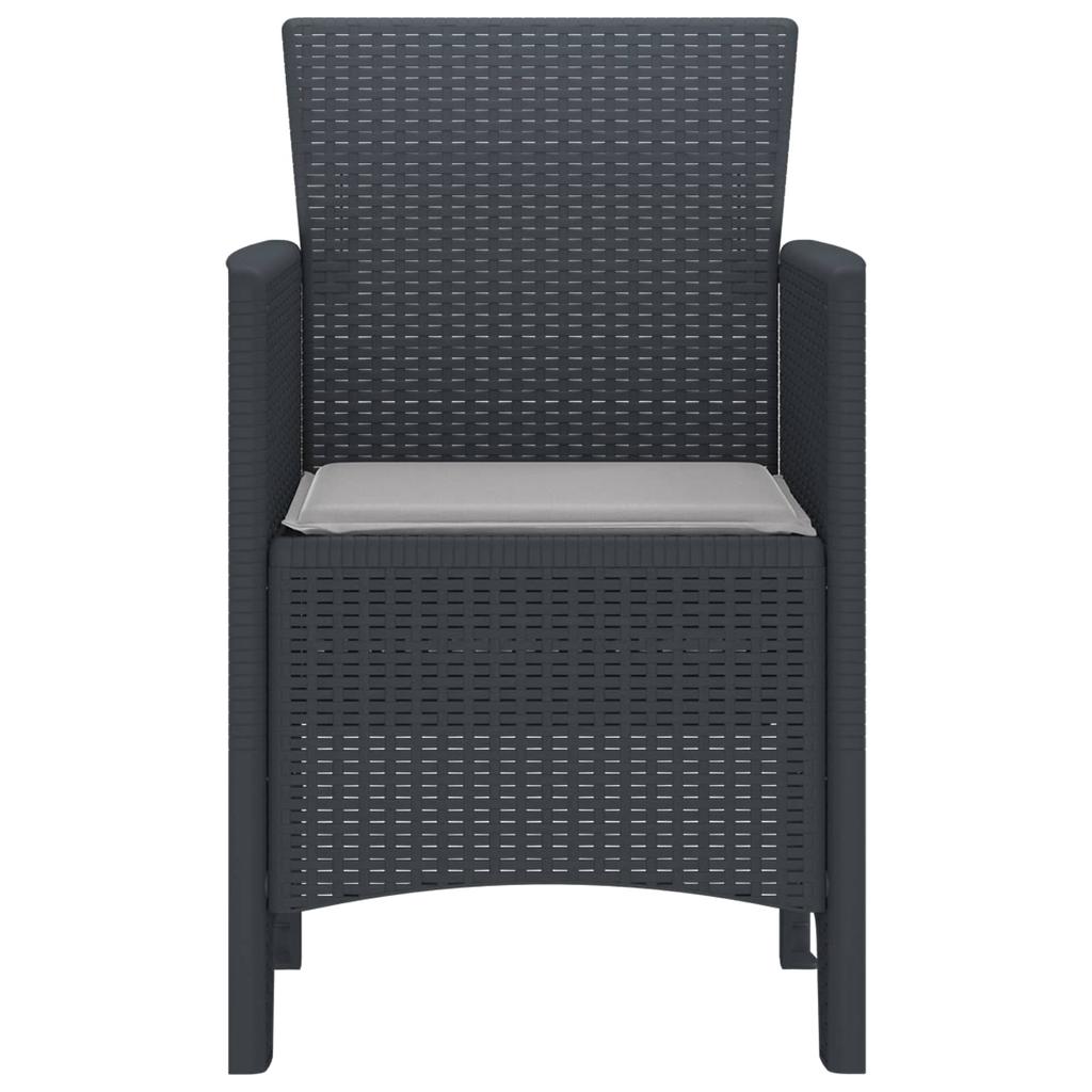 Garden Chair 2 pcs Anthracite 53 x 49 x 85 cm Polypropylene