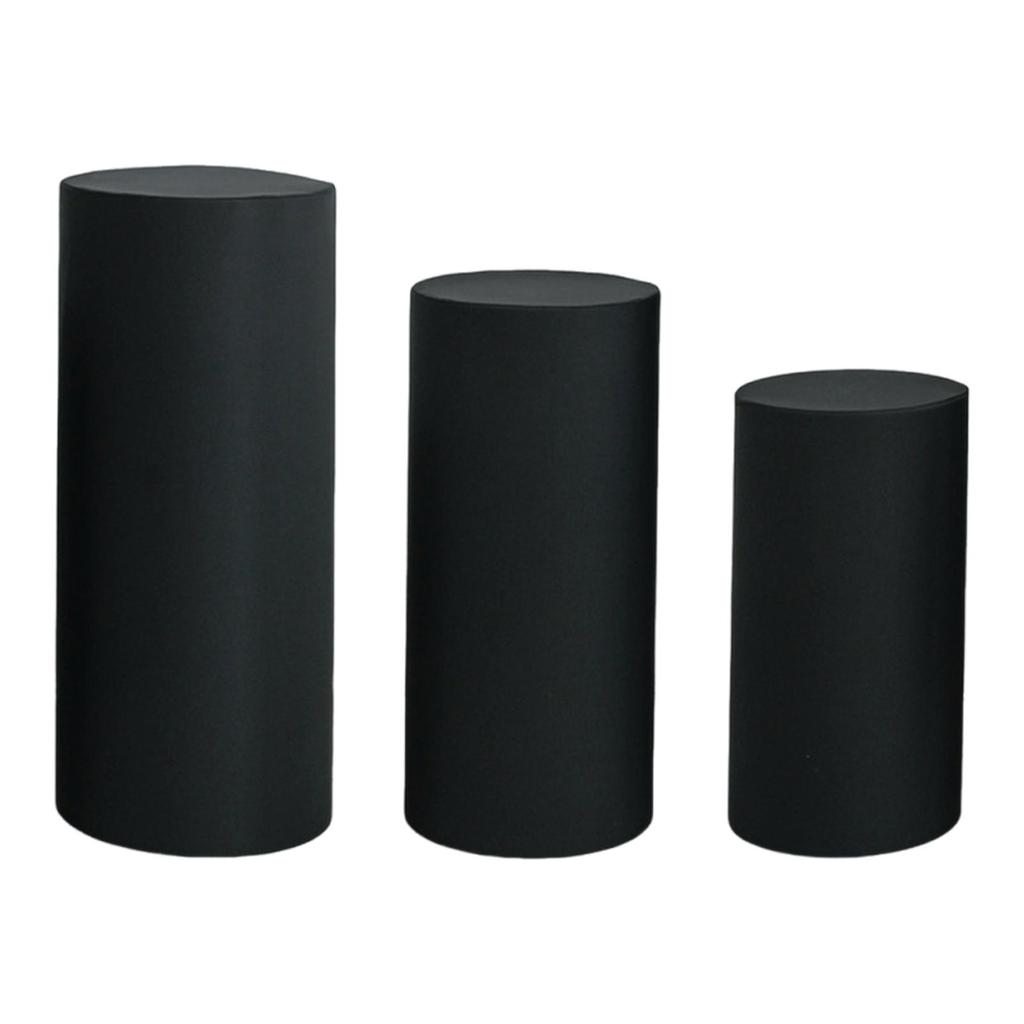 Round Dessert Table Cover Cylinder Pedestal Cover for Graduation Birthday