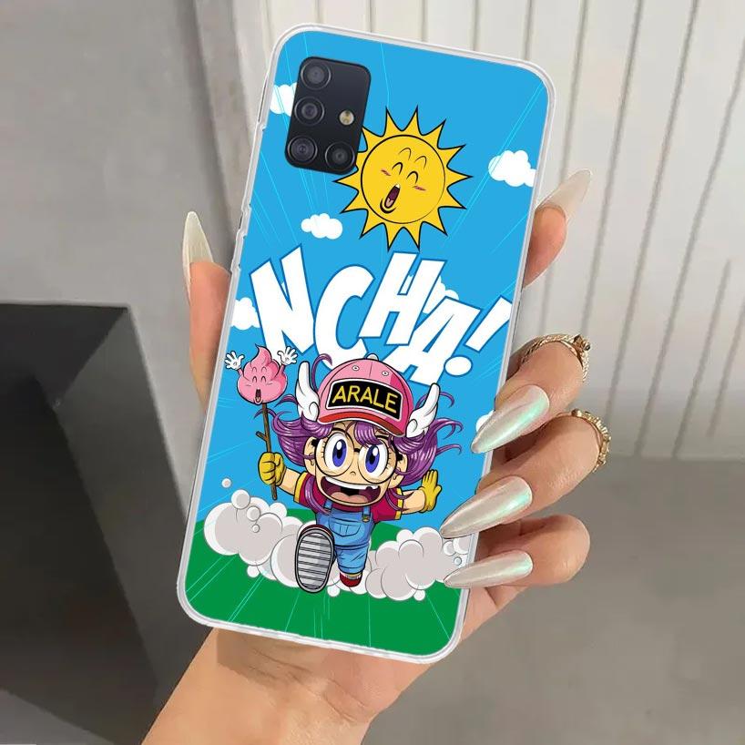 Dr Slump Arale Anime Phone Case for Samsung Galaxy A52 A32 A22 A12 A02S A50S A30S A10S Note 20 Ultra 10 Plus S10 A31 A20 A71 A72