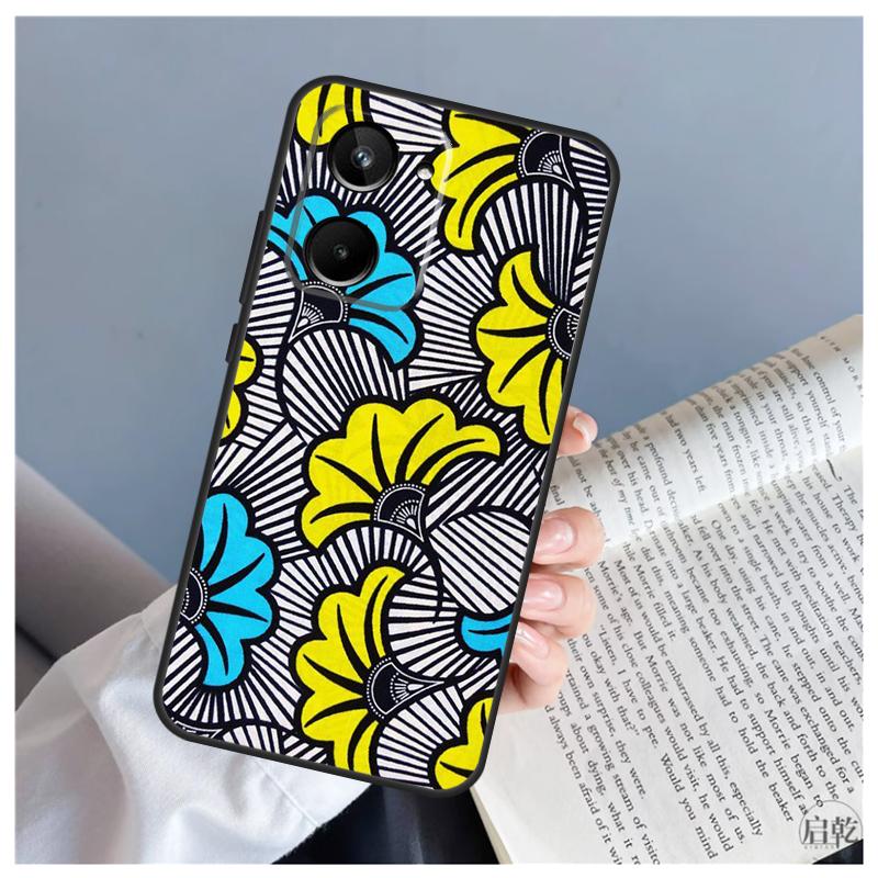 African Wax Fabric For Realme 15 10 11 13 12 14 Pro Plus C65 C67 C71 C63 C61 C55 C51 C53 C75 GT6 GT7 Pro Case