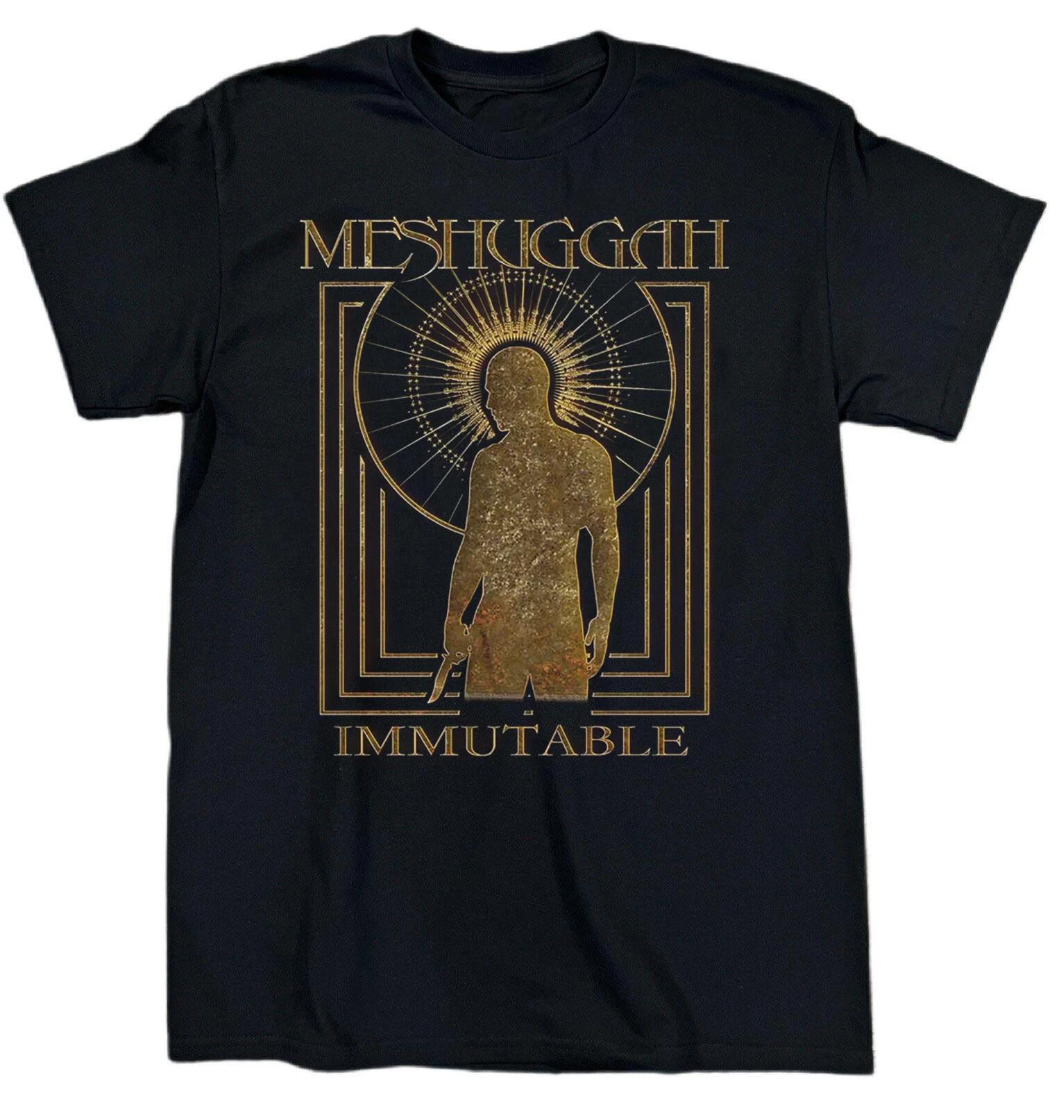 Meshuggah Band Immutable For Fans Cotton Black T Shirt S-5XL TR528 XXXXL