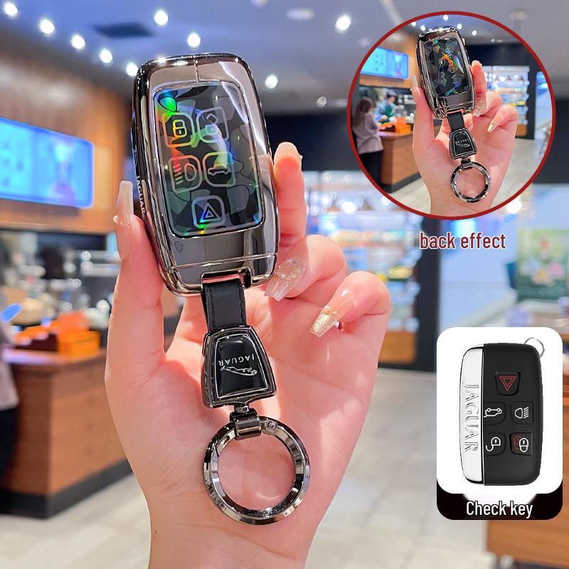 Jaguar XFL/XEL/XJL Key Cover: Iridescent Metal, High-End Buckle, F-Pace & F-Type Compatibility