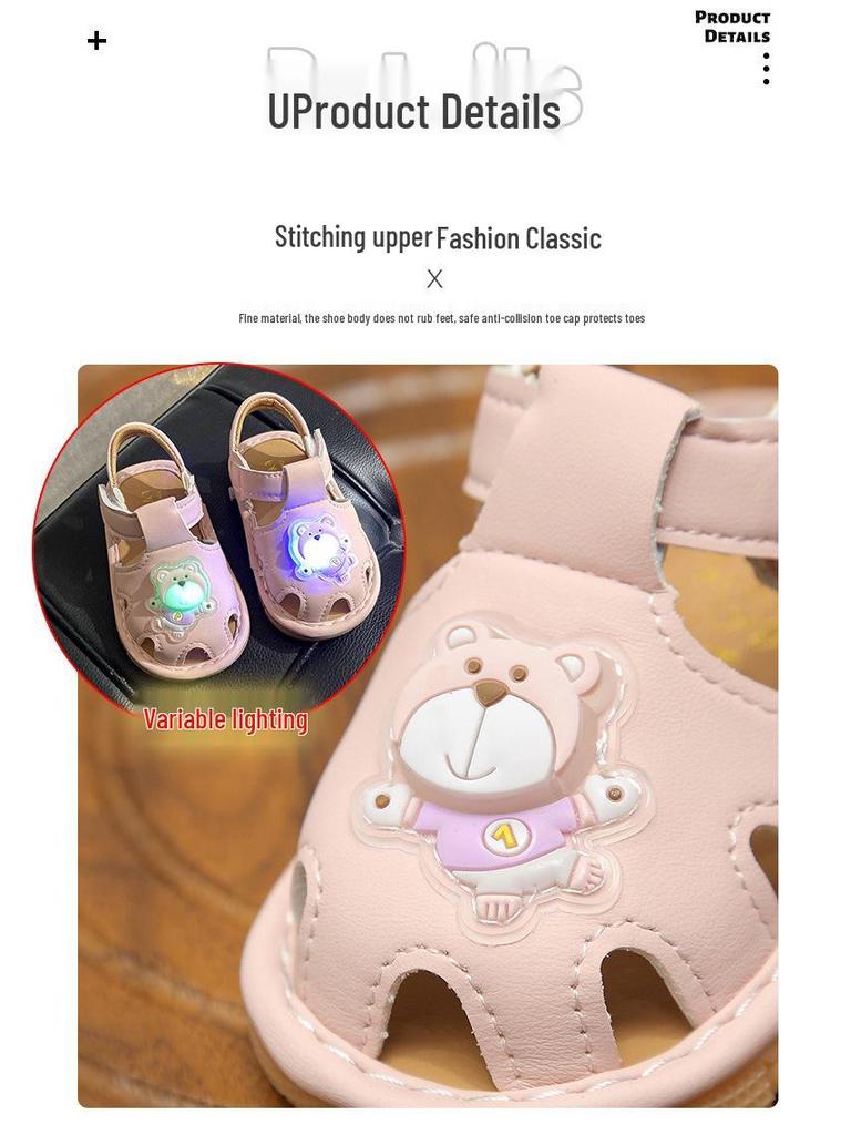 Light-Up Soft Bottom Baby Walking Sandals for Toddlers