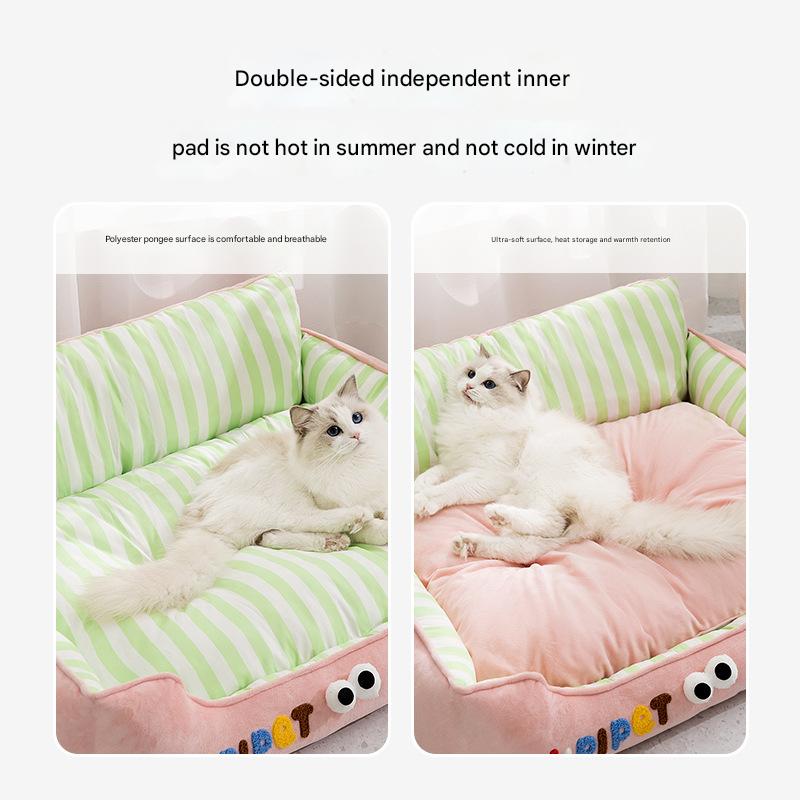 Atmungsaktliches Hundebett Niedliche Hundematte Katzenbett Sommer-Schlafmatte Für Kleine Mittelgroße Hunde Sofabett Hundekorb Saisonale Haustierbedarf