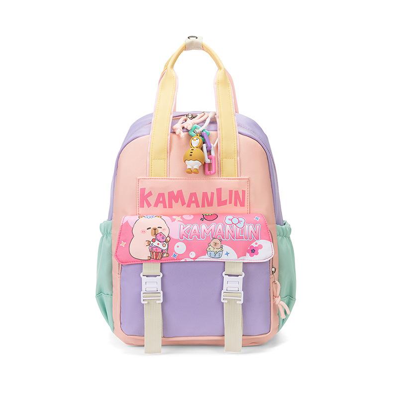 School Bag New Cartoon Love Children's Bag Lightweight Weight Weight Backpack 3-6 Years Old Boy and Girl Baby Kapibara