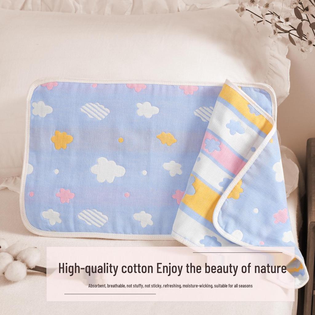Pure Cotton Six-Layer Gauze Sweat-Absorbent Pillowcase for Adults and Kids, Class A Quality