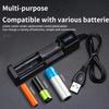 18650 Battery Charger 1 Slot Rechargeable Batteries USB Universal Smart Quick Charging for 14500 16650 14650 18500 Accessories