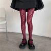 Women Floral Lace Tights Summer Mesh Sexy Hollowed Out Thin and Breathable Retro Punk Y2k Pantyhose Individual Fishnet Stockings