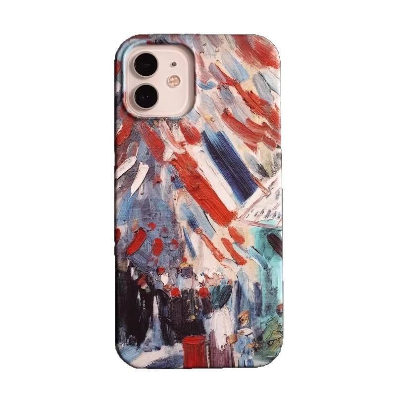 Graffiti Oil Painting for Apple 17promax Cartoon Cute for IPhone16pro Lens All-Inclusive 15 New Style