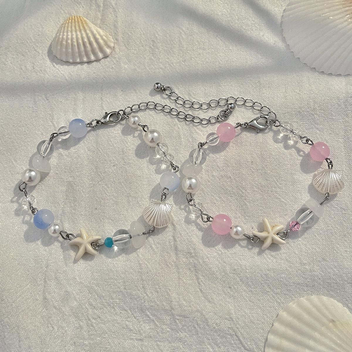 

Ocean Vacation Wind Starfish Shell Bracelet Fresh And Sweet Beaded Jewelry Suit Female