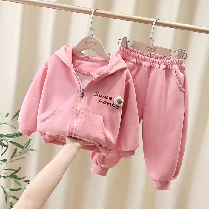 

Комплект толстовки и брюк для девочек в корейском стиле - Мода весна/осень 120 cm